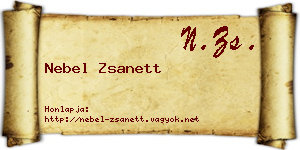 Nebel Zsanett névjegykártya